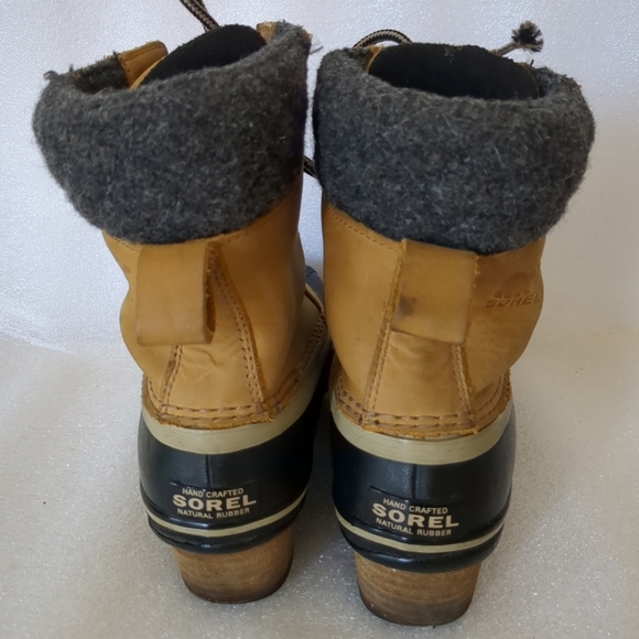 Sorel Slimpack II Women's Waterproof Duck Boots Brown Leather Mid Calf Size 7 - Picture 4 of 10